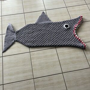 Shark Hand Knit Blanket